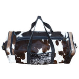 COWHIDE PATCH OVERNIGHT BAG V742-M18427