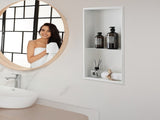 641 x 336 x 101mm Shower Niche Double Shelf Organizer No Tile Needed in White V63-900761