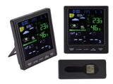 Weather Stations Wireless Indoor Outdoor Color Display Black 3 Channels Regulable Backlight Clock V1294-YM0523-3111220087211