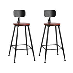 Artiss 2x Bar Stools Vintage Metal Chairs LC-BAR-CHR-ALEX-WALX2