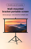 60in Portable and mobile projection screen with tripod stand, 169 HD format, suitable for home V1106-TYYPM001