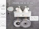 Plastic Shower Caddy Suction Cup Shower Organizer Basket Bath Shelf, Strong Suction Power Bathroom V1370-AZ4-05860