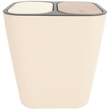 Large Capacity Classified Trash Can PP Khaki for Home V1366-AZ2-W-23743