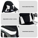 Sarantino Antre Kids Study Gaming Chair Black White Computer Seat Adjustable Height Ergonomic S CH-MLM-691-BKWH