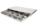 8 Grids Stainless Steel Seasoning Box Condiment Storage Containers Seasoning Jar Kitchen Utensils V1294-YM0901-3118200093811