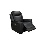 3-2-1 Seater Electric Leather/PVC Black Recliner Set V43-SET-FNX-3R-2R-1RBL