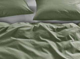 Bedding House Summer Green Seersucker Cotton Quilt Cover Set Queen V442-HIN-QUILTCS-SUMMERSEERSUCKER-GREEN-QS
