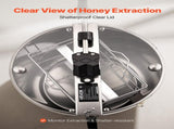 Honey Extractor, 2 Frame Manual Honey with Transparent Lid, Stainless Steel Honeycomb Drum V952-SDYMJJPBXG13SWI9S001V0