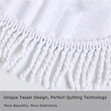 Round microfiber mandala beach towel hippie boho beach towel with tassels oversized wrap blanket tr V1188-TR101-14081-1
