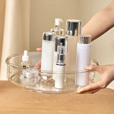 Round Makeup Organizer Countertop Rotating Clear Nordic Style Cosmetic Storage Box V1294-YM0901-3117240232711