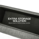 Storage Ottoman Stool 102cm Fabric DARK GREY V274-FT-GQ003-DGY
