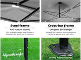 Instahut Gazebo Pop Up Marquee 3x4.5 Folding Tent 500D Oxford Fabric White GAZEBO-T-3X45-F-WH