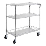 VEVOR Kitchen Utility Cart, 3 Tiers, Wire Rolling Cart, Steel Service Cart on Wheels, Metal Storage V952-WGCFTCCB350X1RH9BV0