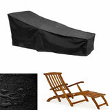 Sun Lounger Cover Waterproof Windproof 210D Oxford Fabric Black, 208 x 76 x 41 cm V1189-WXF-521-0006