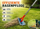 2-in-1 Adjustable Lawn Dethatcher Rake, Ergonomic High-Carbon Steel Garden Rake with Dual-Sided V1188-MS-909-015