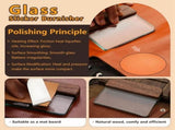 Leather Burnishing Tool with Black Walnut Handle, Glass Burnisher Block, 1 Count V1369-AZ3-W-11367