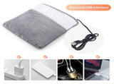 Rechargeable USB Foot Warmer, Heating Pad for Feet with Adjustable Temperature 86-122&degF, Soft Fleece V1192-AZ-W-30109