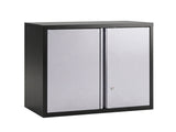 Giantz Steel Tool Cabinet Wall Mount Adjustable Shelf Garage Storage Lockable Black Grey TC-STA-2D-BG