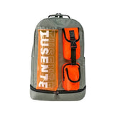 Orange And Grey Stylish Sports Backpack with Contrast Pockets - Unisex Gym Bag for Badminton & V888-ELOSUNG23892