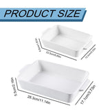 Small White Ceramic Casserole Dish for Oven, 1 Piece Ceramic Baking Dish, Lasagna Pan, Microwave V1370-AZ4-17176