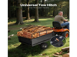 Garden Utility Trailer, 17 Cu. Ft & 272 kg Capacity, ATV UTV Hauling Trailer, Tow Behind Steel Dump V952-HYTCHSTPK17CFT3NV001V0