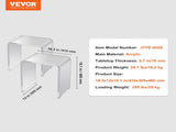 Acrylic End Table, 2 pcs C-Shaped Lucite Side Tables, Clear Acrylic Side Table for Drink, Food, V952-YKLBZXTMSLGZUJFPMV0