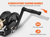 Hand Winch, 907.1 kg Pulling Capacity, Boat Trailer Winch Heavy Duty Rope Crank with 7 m Polyester V952-CYSDJP2000BDI2OUWV0