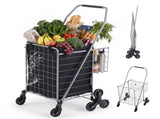 Emajin Shopping Trolley Cart Folding Aluminium Utility Cart Silver ST-45KG-ALU-SR