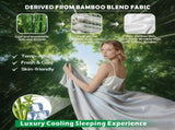 4 Piece Hotel Bamboo Cooling Sheet Set -Ultra Soft 2000TC Breathable Bed Sheets Set with 37 V1317-ZXW9-AUQ-4JT-YH