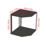 Kitchen Small Corner Shelf Rack Fan Shaped Space Saving Stable Carbon Steel Cookware Stand for Pots V1294-YM0710-3118230294212