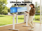 Artiss Standing Desk Sit Stand Touch Control Electric Oak 140CM HASD-B-S08-TOUCH-NW-AB