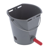 8L Plastic Feeder Bucket with Nipples Check Valves Feeding Equipment for Livestock UseFor Calf V1294-YM0901-3111210205311