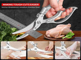 Heavy Duty Kitchen Shears, Poultry Scissors for Cutting Chicken Bones, German Stainless Steel, V1107-CS-CFBXGJDY