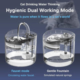 Automatic Cat Water Fountain 1.8L with USB Pump Carbon Filter and Smart Water Mode V1188-MS-527-044