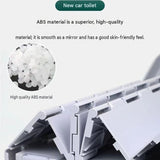 Black Portable Folding Car Toilet -With toilet paper holder Heavy Duty ABS Collapsible Camping Potty V888-ELOSUNG56314-2