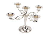 5 Arm Candlestick Holder Iron Retro Decorative Candle Holder Centerpiece for Home Church Silver V1294-YM0710-3115230100313