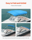 VEVOR 4 Bow Boat Bimini Tops 96"LxW Awning Top Replacement Pacific Blue V952-4GCYZYP96971V14FIV0
