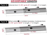 Universal Replacement Heavy Duty Adjustable Porcelain Steel Heat Plate Shield, Heat Tent, Flavorizer V1258-DP02-C-138