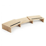 CARLA HOME Dual Monitor Stand Riser, Adjustable Length and Angle, Beige V178-36579