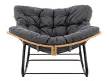 Levede Rocking Chair with Thick Cushion PE Rattan Silent Strip Indoor Patio Grey CH1186-DGY-AU