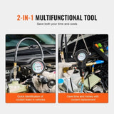 28 pcs Universal Radiator Pressure Tester Kit, Coolant Pressure Tester Kit with Manual Pump and V952-SRQLQYYLCSY29E5NUV0