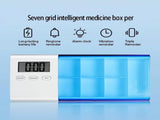 7-Day Smart Pill Organizer with Timer & Alarm Intelligent Medication Reminder Box with Vibration, V1197-RY-052002
