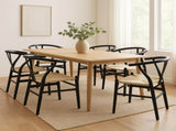 Levede 6x Dining Chairs Wooden Hans Black CH1041-2-BKX3