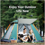 Instant Pop Up Tent For Hiking 2/3/4 Person Camping Tents, Waterproof Windproof Family Tent With Top V213-IPUT02-GRN01