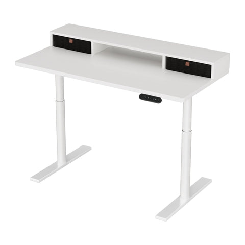 Artiss Electric Standing Desk with Storage Rack Shelf Drawers White 120CM HASD-B-M10-WHDF-HDR-120