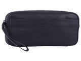 Pierre Cardin Mens Leather Organizer Bag Toiletry Case - Navy V563-PC3505-NAVY