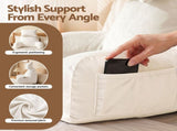 Giselle Bedding Reading Pillow with Detachable Neck Roll & Armrests Sit Up Pillow for Bed Back PILLOW-READ-VEL-BG