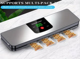 silver Rechargeable Vacuum Sealer with USB Port, designed for preserving food in both dry and wet V1232-ZKJ001