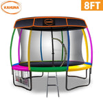 Kahuna Trampoline 8 ft with Roof - Rainbow TRA-KAH-08-RB-RF