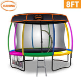 Kahuna Trampoline 8 ft with Roof - Rainbow TRA-KAH-08-RB-RF